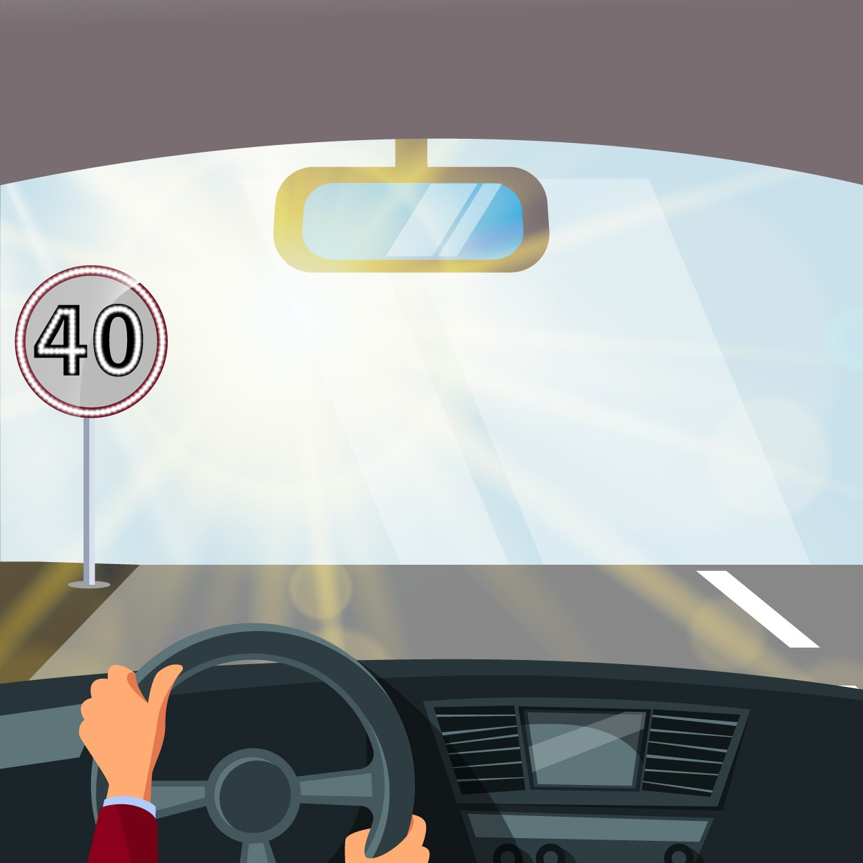 一般規格：智慧路標-逆光路段警示標誌logo圖